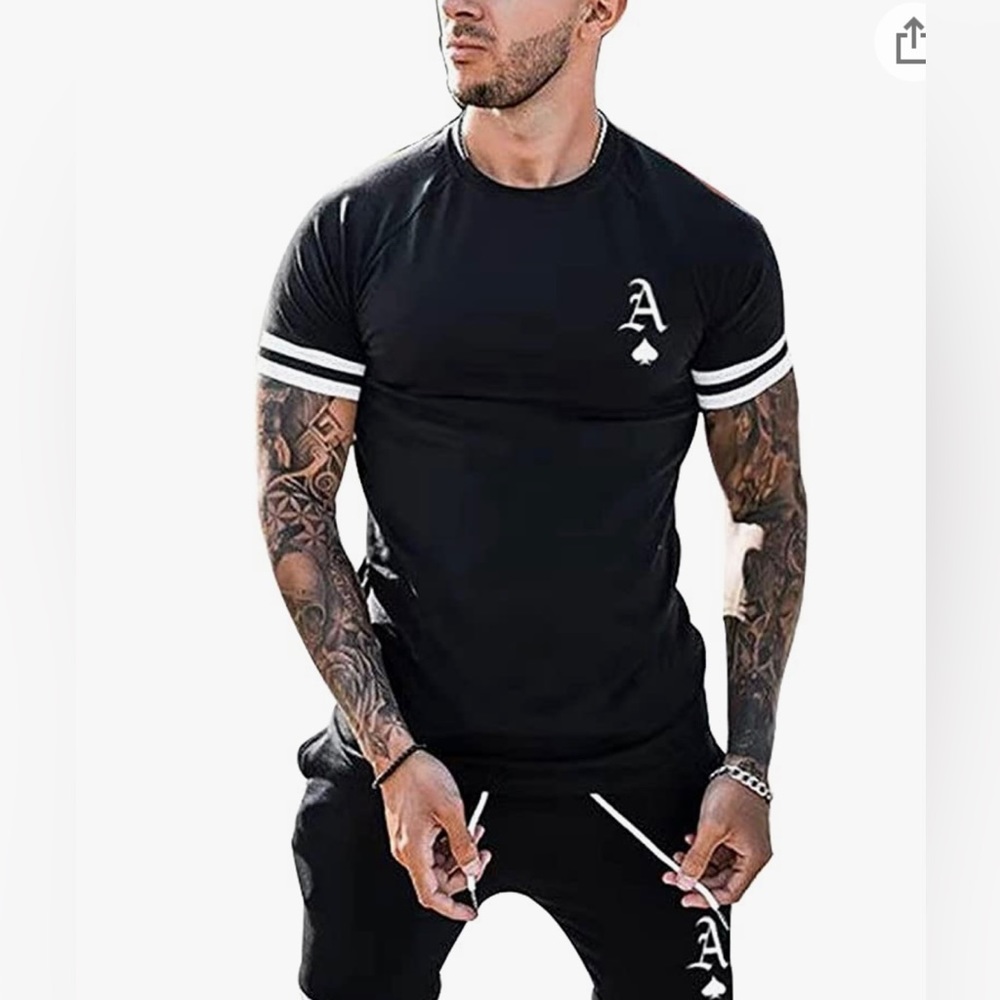NWOT, Black tee shirt/shirt set